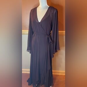 City Chic Eggplant Wrap Dress